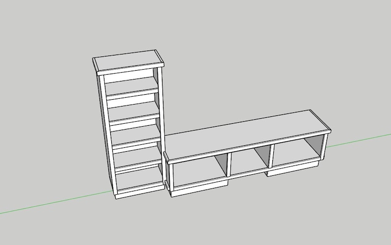 Build Plan PDF Bench Shelf, DIY Bench Shelf Carpentry plans, Printable living room furniture plans, Beginner DIY Woodworking Plans image 5