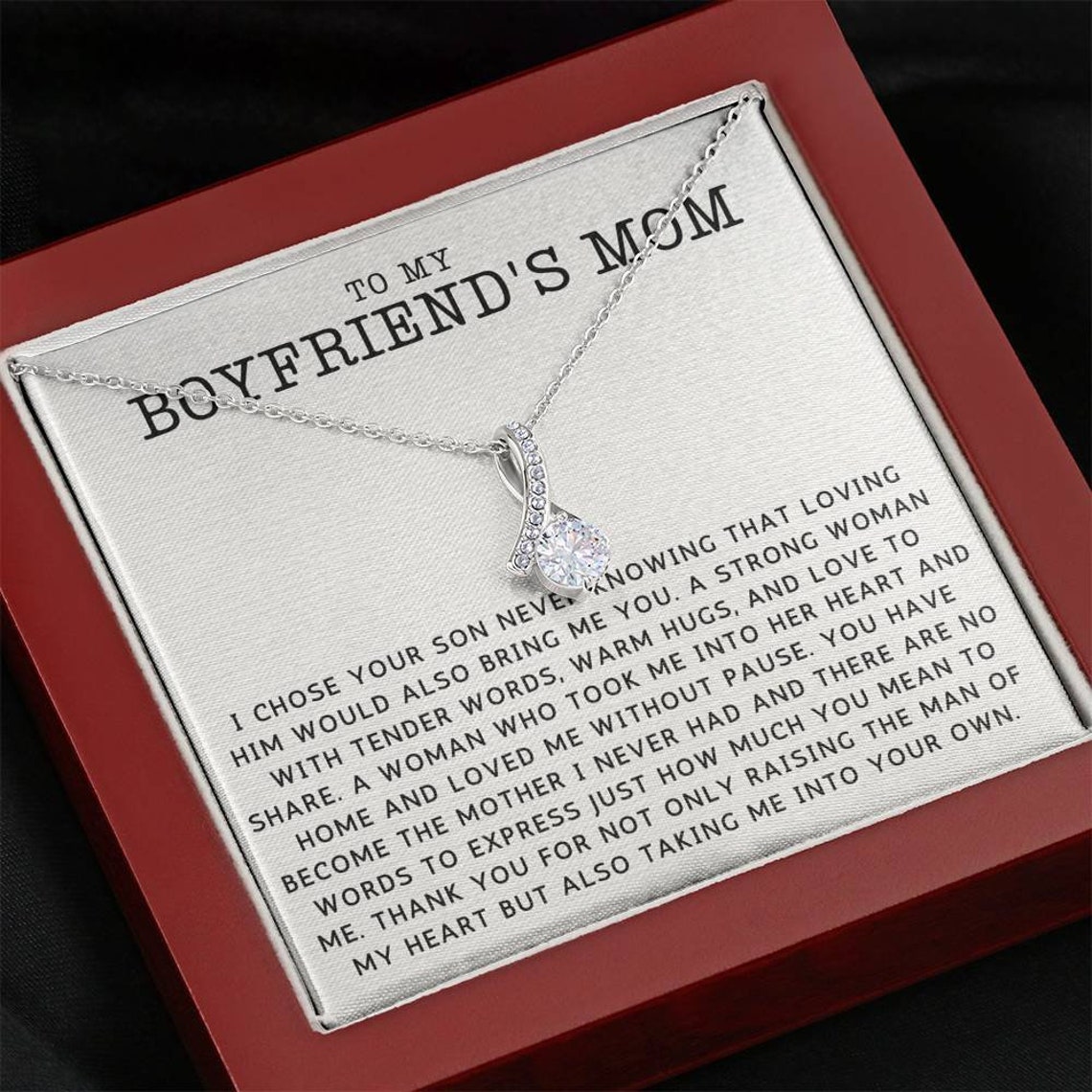 Boyfriend's Mom Gift to My Boyfriends Mom Necklace for Etsy