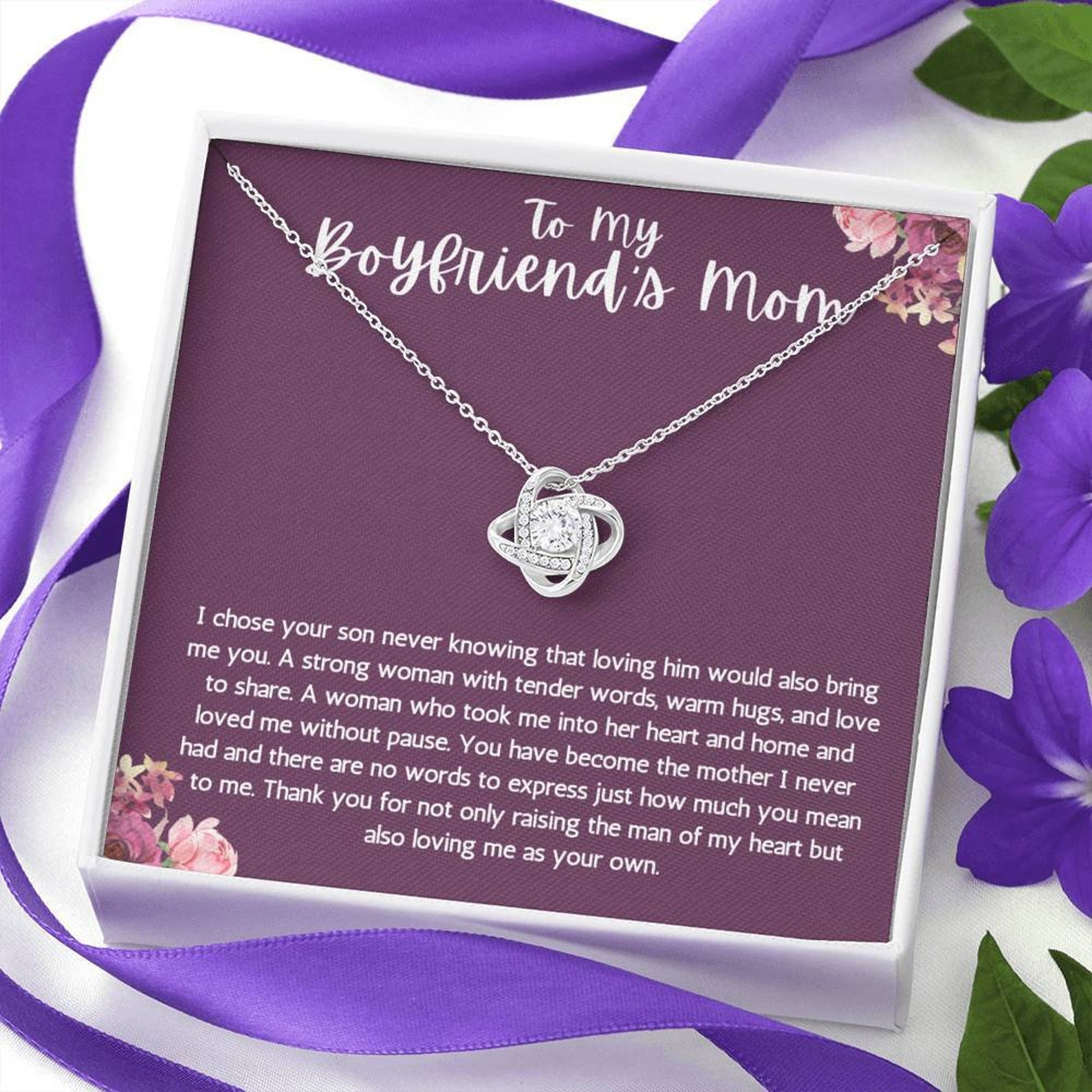 Boyfriend's Mom Gift To My Boyfriends Mom Necklace For Etsy