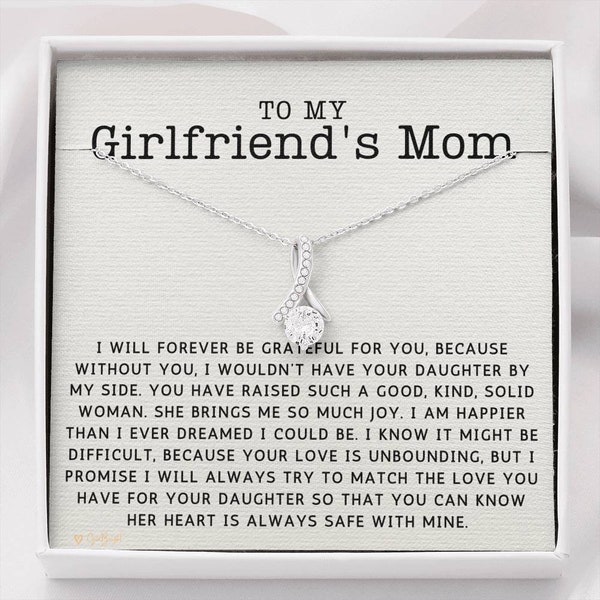 Gift to My Girlfriend's Mom, Girlfriend's Mom Necklace for Mother's Day, Girlfriends Mom Gift 1039b