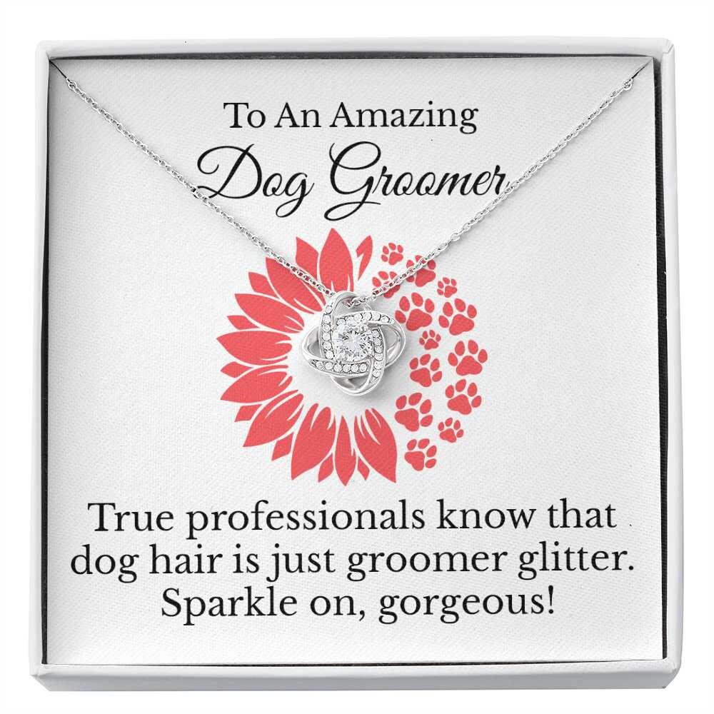 Best Dog Groomer Appreciation Message Card Necklace Jewelry Gift for Women Pet Groomer Leaving Birthday Pendant Present Gifts Ideas 170