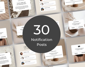 Instagram Notification Post Templates for Canva, Reminders, Alerts, Instagram Templates, Social Media Templates, IG Post, IG Templates
