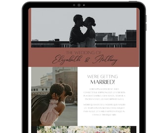Conception de sites Web de mariage Canva | Site Web de mariage personnalisé | Modèle de site Web de mariage | Modèle Canva | Site Web de mariage Canva | Téléchargement instantané