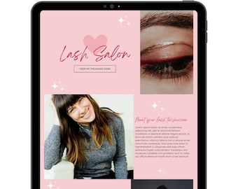 Site Web Canva Esthéticienne | Site Web du salon de beauté | Modèle Canva pour les esthéticiennes | Commercialisation des salons | Industrie de la beauté | Site Web du salon de bricolage