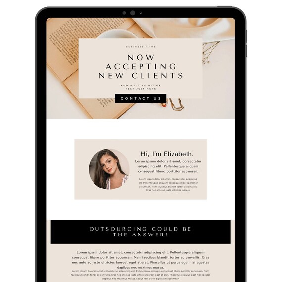 Canva Website Template for Virtual Assistants | Virtual Assistant Website | Custom Website | Online Services Marketing | Instant Download
