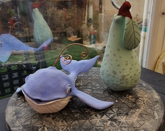 Whale and Pear Sculpture Template: for hand building in clay download (PDF Pattern)