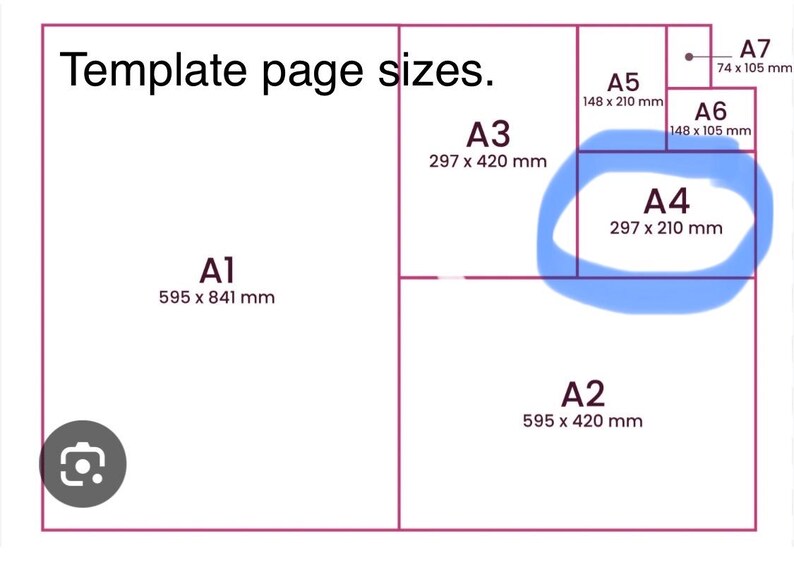 PDF template files are formatted to UK A4 size standard paper. to print different sizes look at your printer settings to see what size options there are. Message me if you need help.