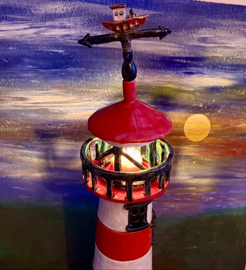 Leuchtturm Keramik Skulptur Schablone zum Handbauen in Ton. Freie Klassen Bild 11