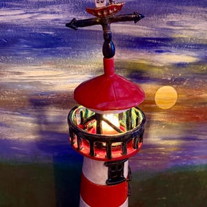 Leuchtturm Keramik Skulptur Schablone zum Handbauen in Ton. Freie Klassen Bild 15