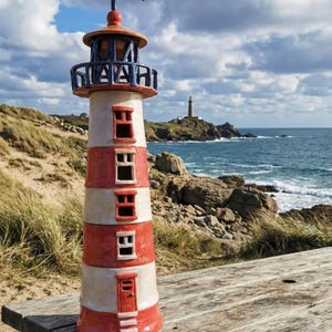 Plantilla para modelar a mano en arcilla la escultura de un faro. Clases gratuitas.