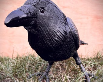 Raven Clay Sculpture Template: DIY Ceramic Bird with Video Class (PDF Pattern)