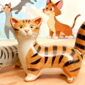 Sjabloon kattenaardewerk sculptuur, handgemaakt kleipatroon (pdf-download)