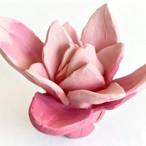 Magnolia Flower Pottery Sculpture Template: Hand Building Pattern (PDF) free class