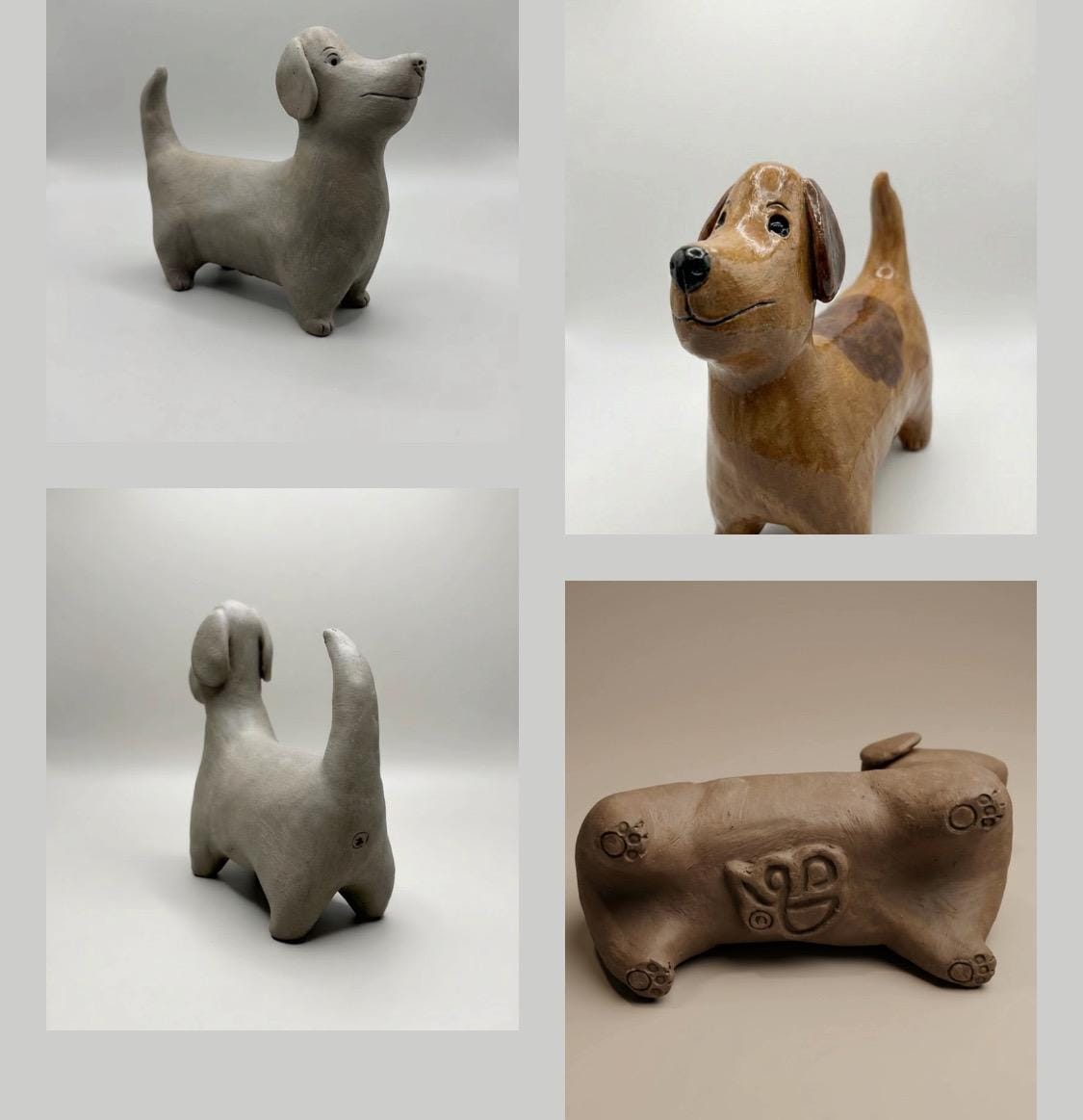 Dog Pottery Sculpture Template, Hand Building Clay Pattern (PDF ...