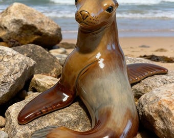Seelöwe Skulptur Vorlage, Hand Gebäude Muster (PDF Muster)