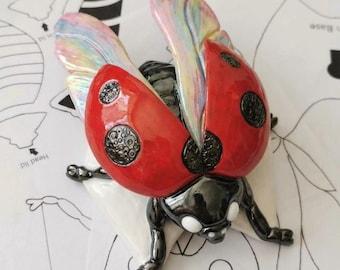 Ladybird Clay Sculpture Template Hand Building PDF Pattern with Video Class Beginner Medium