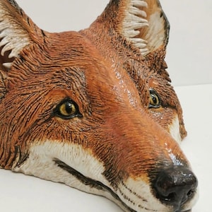 Modèle de sculpture en poterie Fox pour la construction à la main avec de l'argile (téléchargement PDF) cours gratuits.