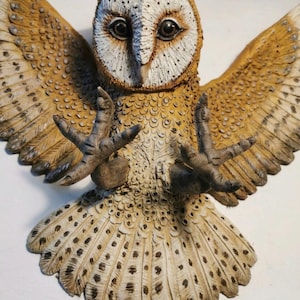 Barn Owl Sculpture Template: ceramic/pottery hand building tool (PDF Pattern)