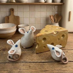 Mouse Pottery Sculpture Template: for hand building. basic level with Video Class (PDF Download)
