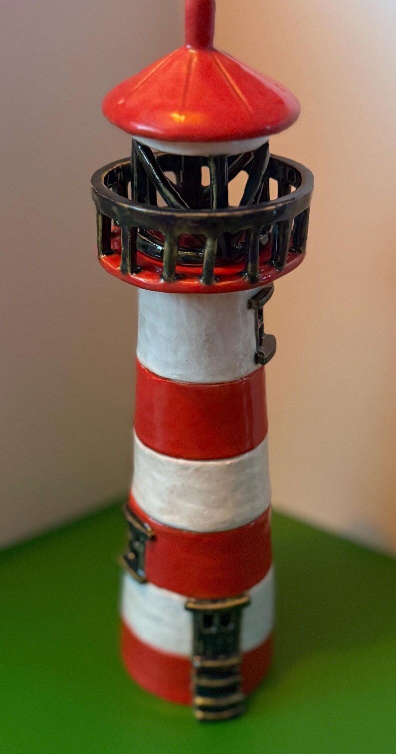 Leuchtturm Keramik Skulptur Schablone zum Handbauen in Ton. Freie Klassen Bild 17