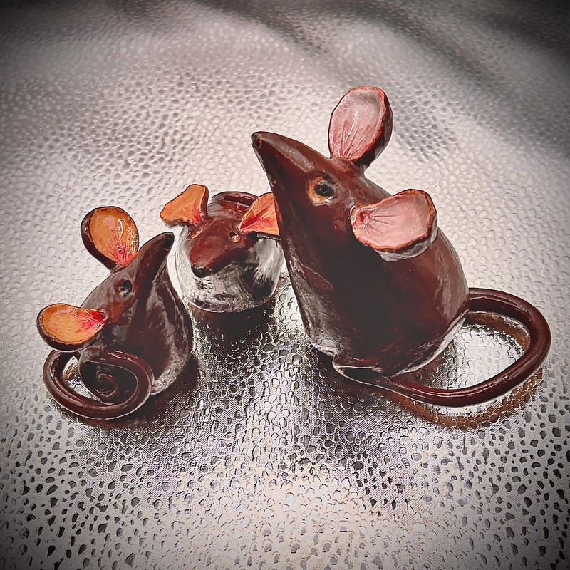 Mice Clay Sculpture - Etsy