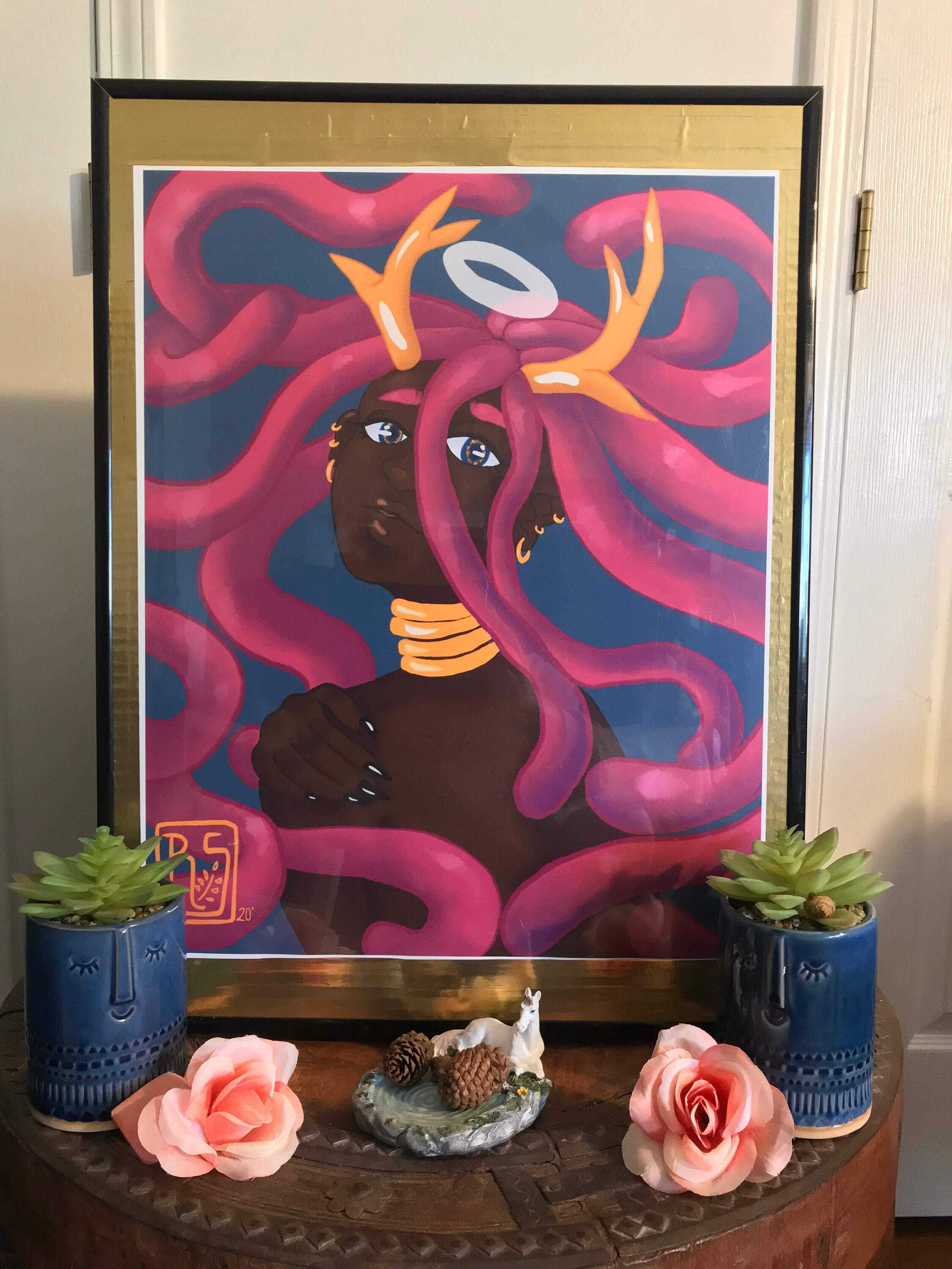 Baño en Rosa & Oro 18x 24 Marco | Etsy