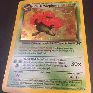 Dark Vileplume. Halo.  *Rare*. Lightly used