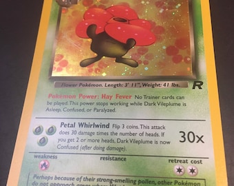 Dark Vileplume. Halo.  *Rare*. Lightly used