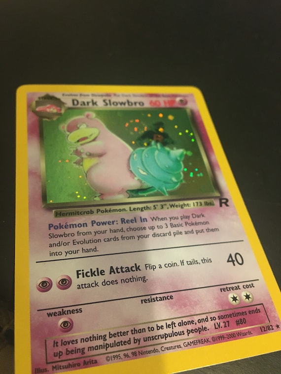 RARE Halo Dark Slowbro Pokmon Card, [Perfect Condition]