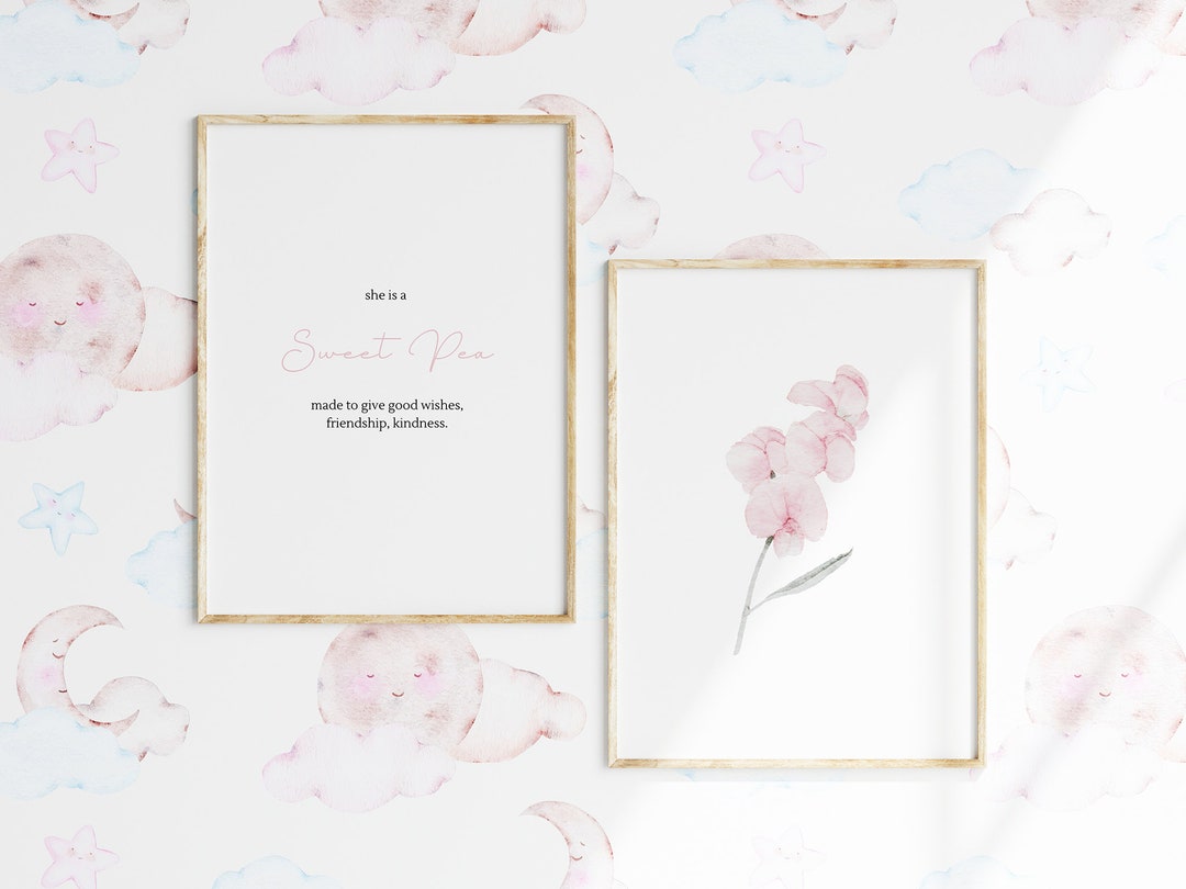 April Birth Flower Digital Download Print for Nursery or Bedroom