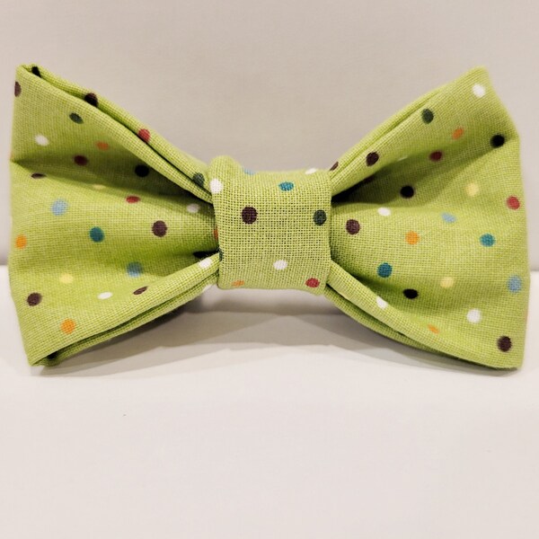 Green Polka Dot Dog Bow Tie, Green Polka Dot Cat Bow Tie, Dog Bow Tie, Cat Bow Tie, Polka Dot Cat Bow Tie, Polka Dot Dog Bow Tie, Dog Bowtie