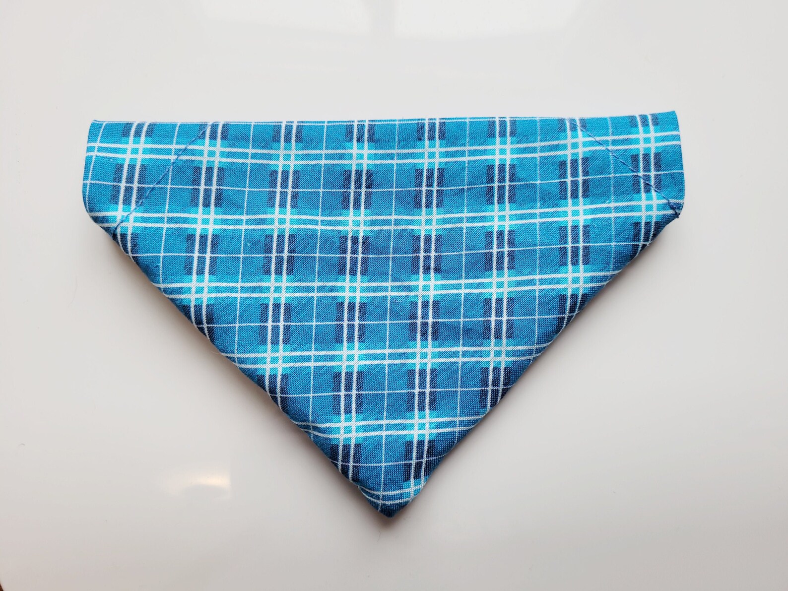 Blue Plaid Dog Bandana Blue Dog Bandana Dog Bandana Bandana Etsy