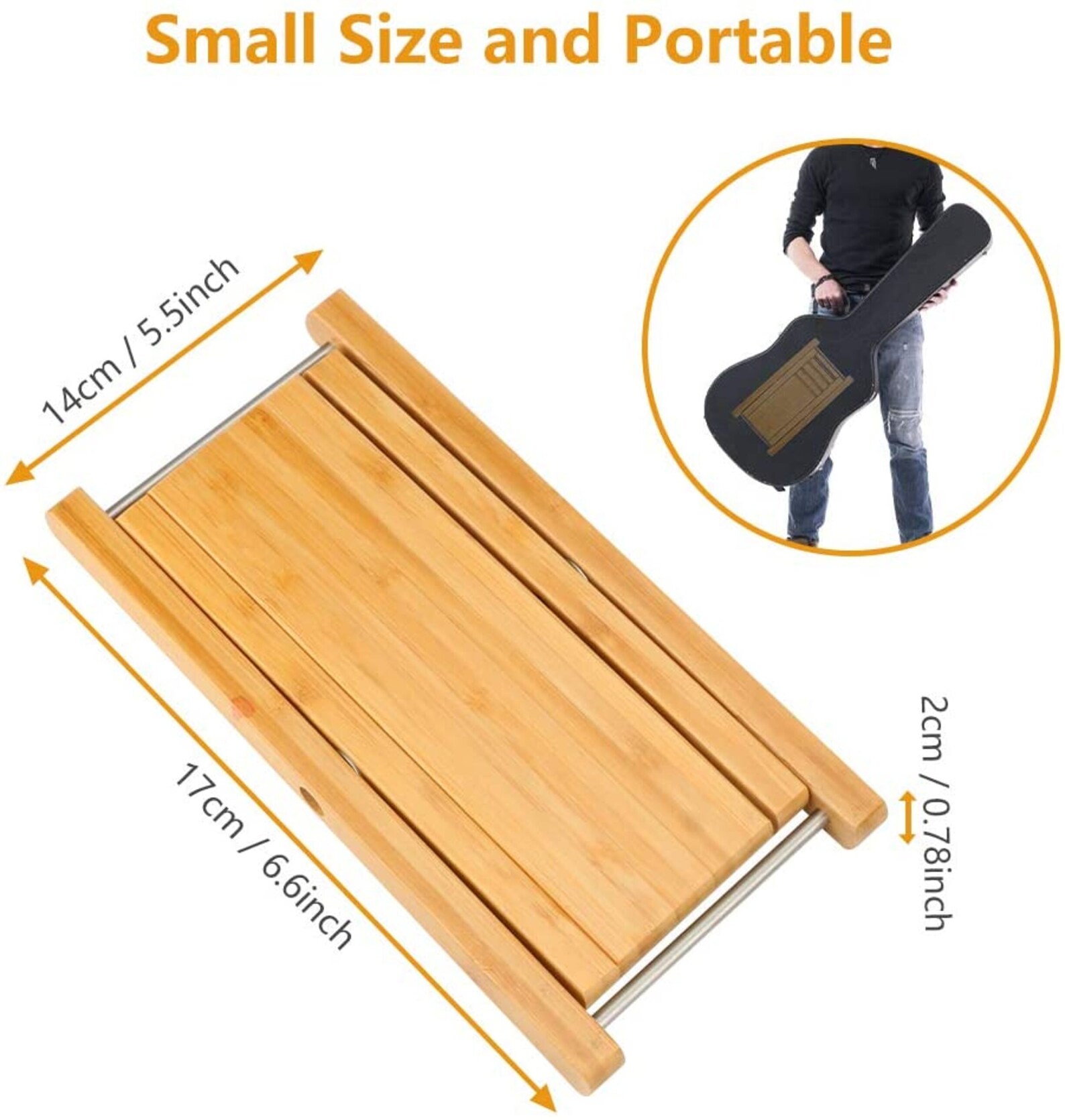 Guitar Footrest EMore Bamboo Guitar Footstool with 4 Gears Etsy