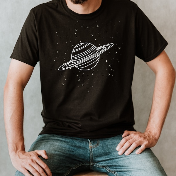 Saturn T Shirt Planet Saturn Shirt Vintage Nasa Shirts Solar System Universe Science Space Astronaut Astrology Astronomy Men Women Tee