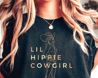 Lil Hippie Cowgirl Shirt, Boho Shirt, Hippie Shirt, Southwest Clothing, Cowgirl Shirt, Cute Women's Western Shirt, Boho Southwestern Shirt