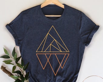 Abstract Triangles Shirt | Modern Tee | Abstract T-shirt | Modern Shirt | Minimalist Tshirt | Women's Tees | Boho Tee