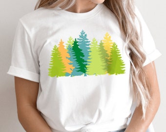 Trees T Shirt | Nature shirt | Hiking shirt | Graphic Tees | Boho Shirt | Forest Tshirt