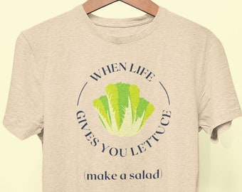 Lettuce Shirt, Graphic Tee, Vegetable Shirt, Clothing Foodie Gift