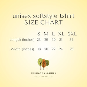 Saturn Tshirt Size Chart