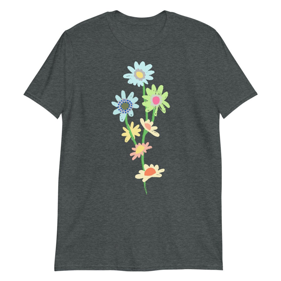 Artsy Daisy Shirt // Women's Clothing Floral T-Shirt - Etsy.de