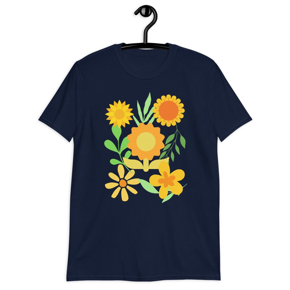 Sunflower Shirt Flower Shirt Floral Tshirt Botanical Etsy