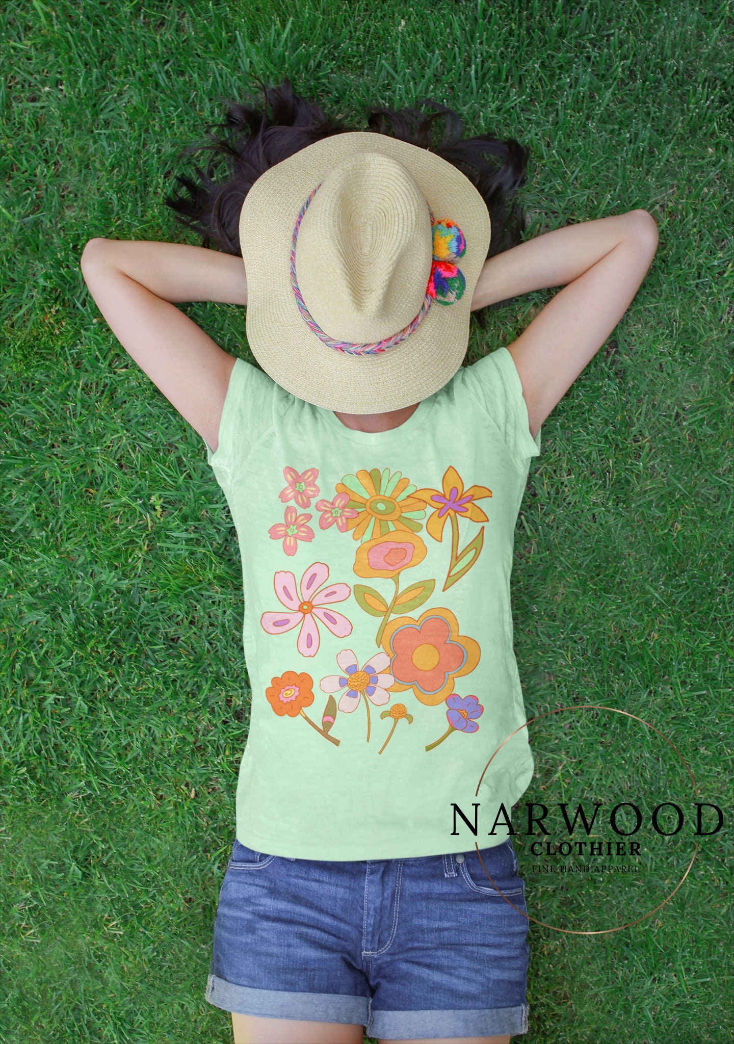 Womens Tshirts Hippie Flower Tee Womens Graphic Tees Hippie Etsy