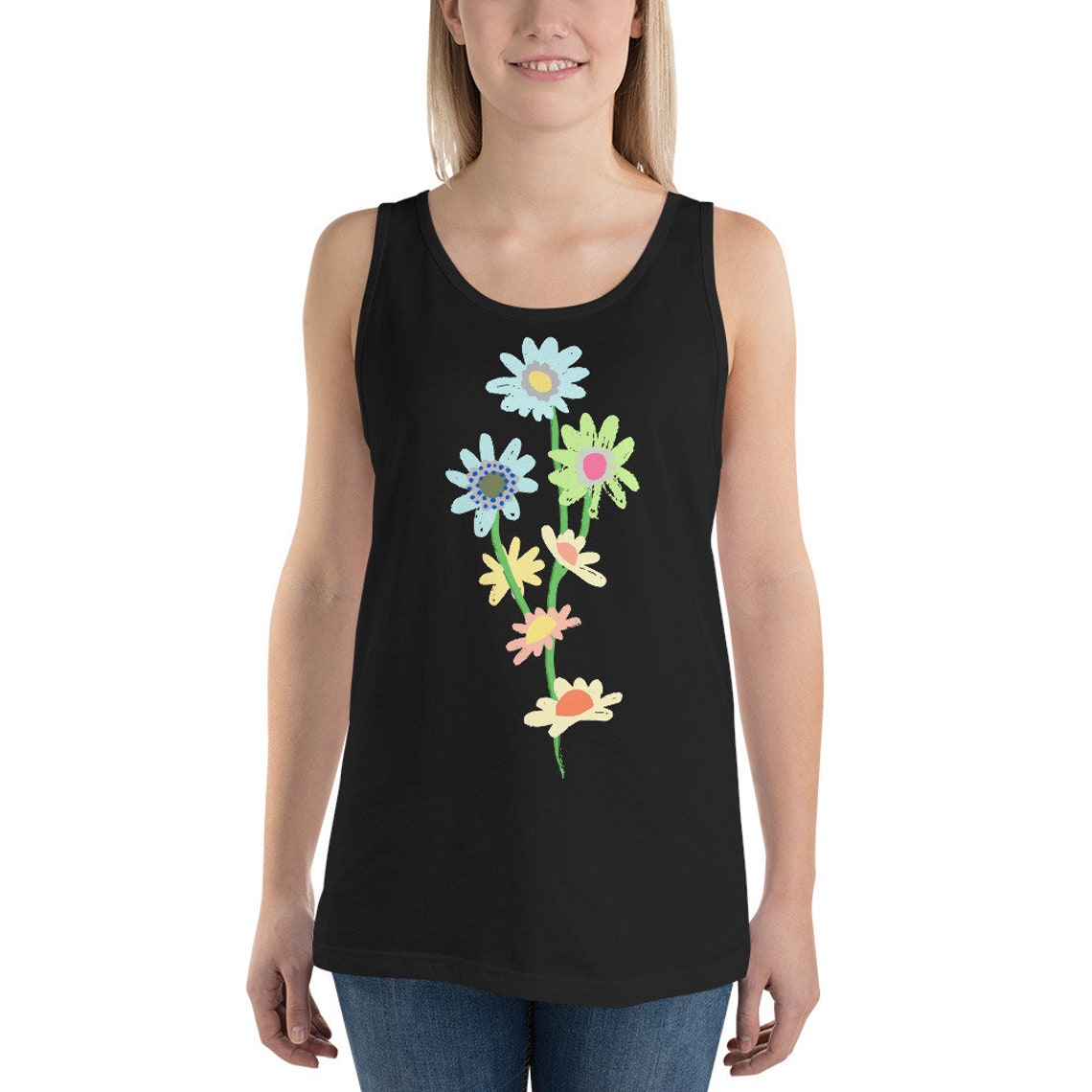 Artsy Daisy Tank // Women's Clothing Floral Tank | Etsy