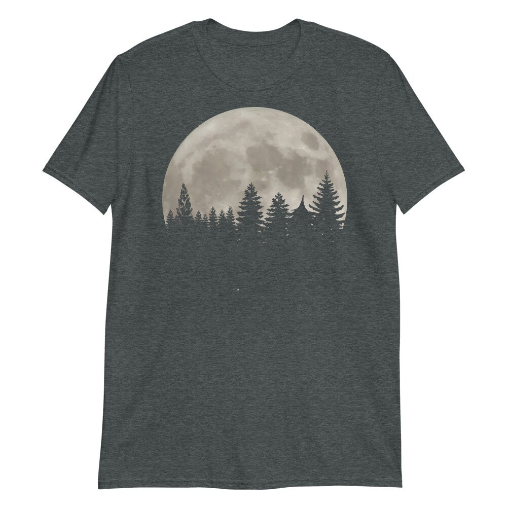 Mens Graphic Tees Moon & Trees Moon Tshirt Gift for Men Etsy
