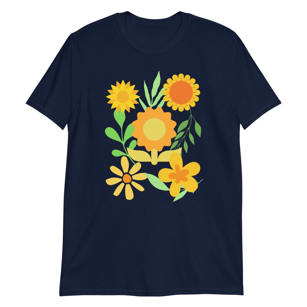 Sunflower Shirt Flower Shirt Floral Tshirt Botanical Etsy