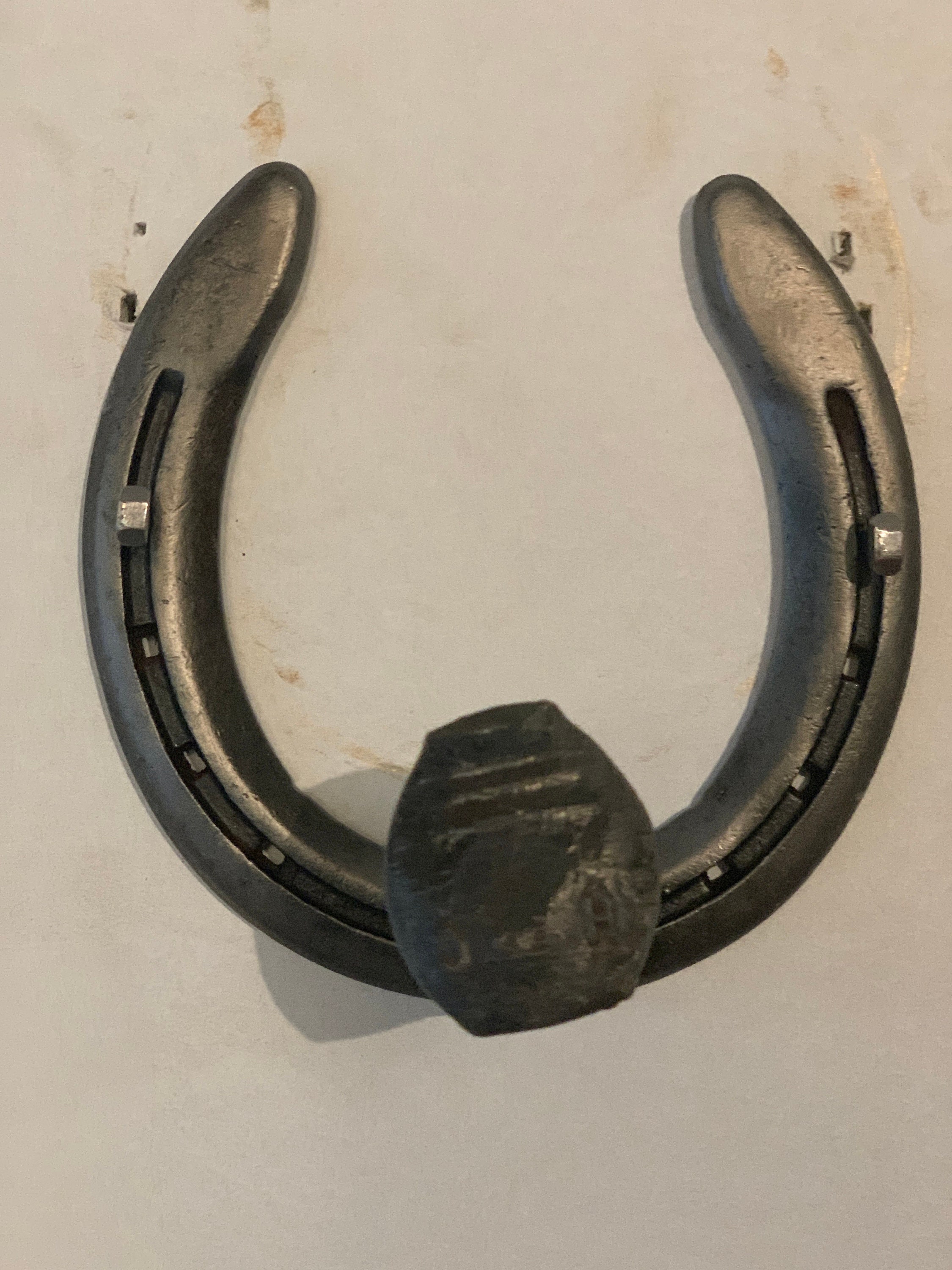 Rustic Steel Horseshoes with Real Railroad Spike Hook Etsy