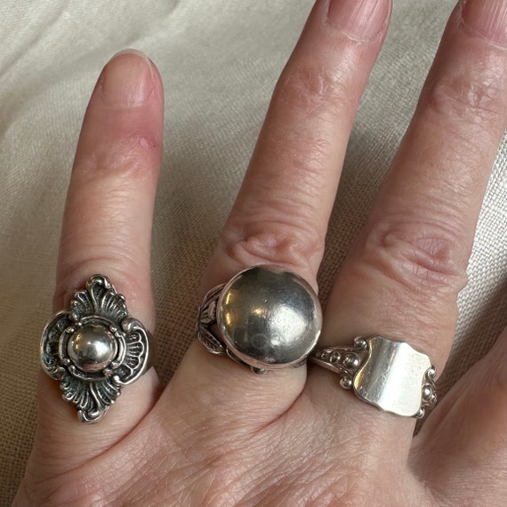 Renaissence Revival Ring, Sterling Silver - image 8
