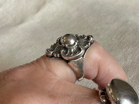 Renaissence Revival Ring, Sterling Silver - image 5