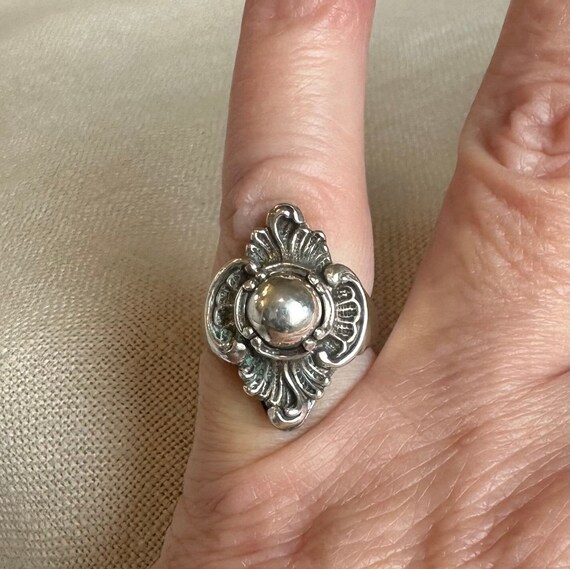 Renaissence Revival Ring, Sterling Silver - image 2