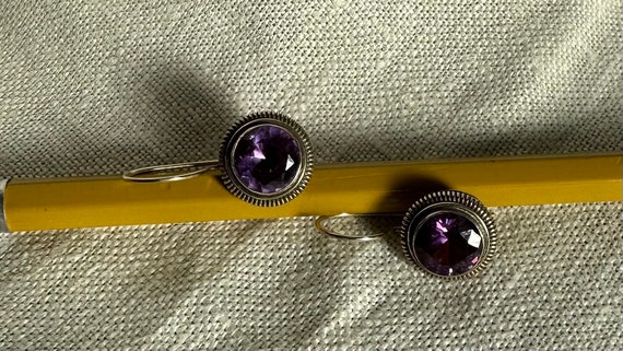 Sterling Silver Purple Earrings - image 7